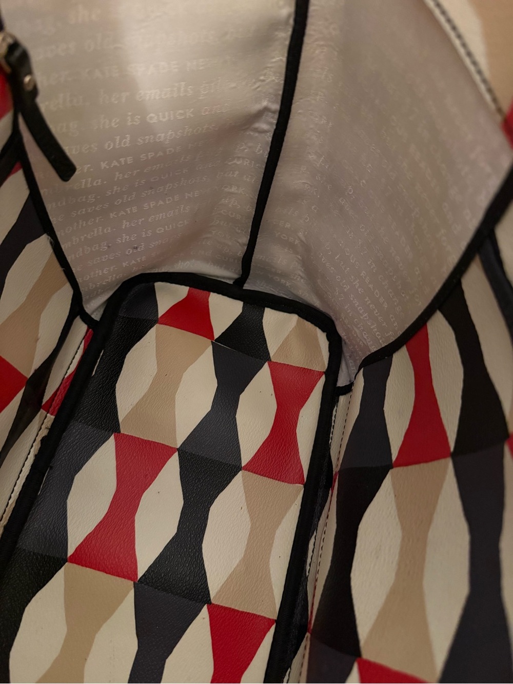 kate spade Multicolor Geometric Story Book Tote - Picture 10 of 13